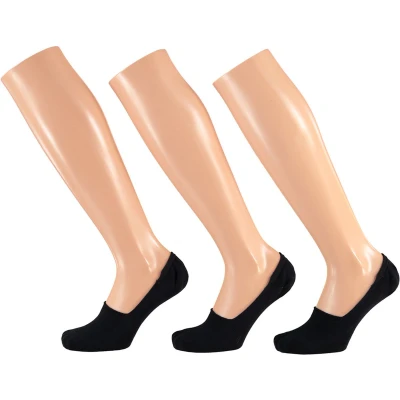 Afbeelding van Apollo Footies unisex Zwart 3 Pak Maat 42/47 heren dames Kousenvoetjes Multipack sokken