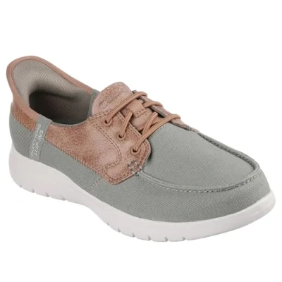 Afbeelding van Skechers Slip Ins: On The Go Flex Palmilla, Vrouwen, Groen, Schoenen, maat: 37,5
