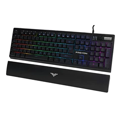 Afbeelding van PREYON Long Claw Alpha Bedraad Toetsenbord QWERTY RGB Zwart