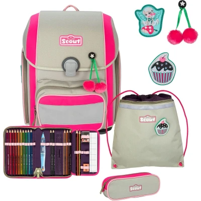 Afbeelding van Scout Geniale schooltas set 4st.