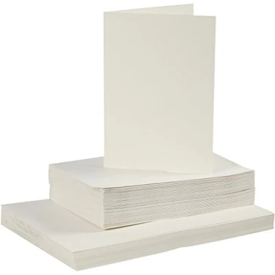 Afbeelding van Creativ Company Kaarten en Enveloppen Off white, 50 Sets