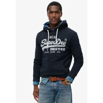 Afbeelding van Superdry Vintage VL Hoodie, Heren, Maat: Small, Blau