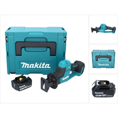 Afbeelding van Makita DJR 189 F1J accu Reciprozaag 18 V Brushless + 1x 3.0 Ah Makpac zonder lader