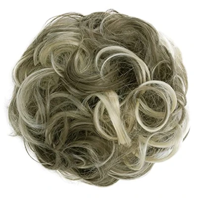 Afbeelding van CAISHA XL Haarstukje Haarwokkel Bruids Kapsel Opgestoken Volumineus Gekruld Knoet Bruin Blond Mix G22E