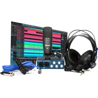 Afbeelding van PreSonus AudioBox 96 Studio Bundle, interface, microfoon &amp; hoofdtelefoon met software inclusief One Artist, Ableton Live Lite DAW en meer voor opname, streaming podcasting