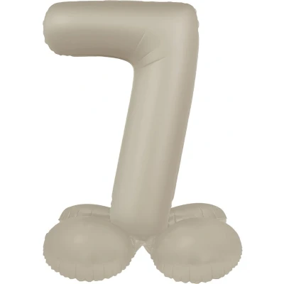 Afbeelding van Folat Staande folieballon Cijfer 7 Creamy Latte 72 cm