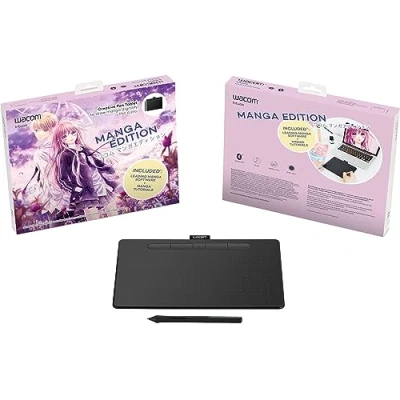 Afbeelding van Wacom Intuos S zwarte pen dienblad mobiel tekenblad voor schilderen en fotobewerking met drukgevoelige &amp; Bluetooth 2 gratis software downloads* Compatibel Windows Mac