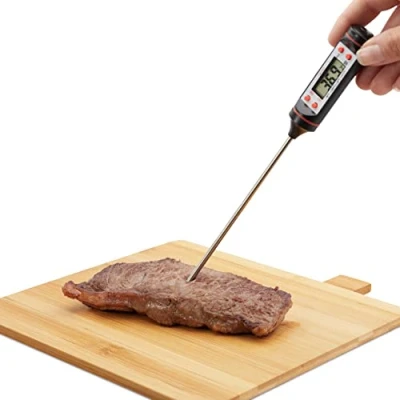 Afbeelding van Relaxdays vleesthermometer digitaal bbq thermometer keukenthermometer zwart