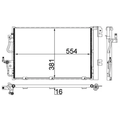 Afbeelding van Condensor, airconditioning MAHLE AC 377 001S