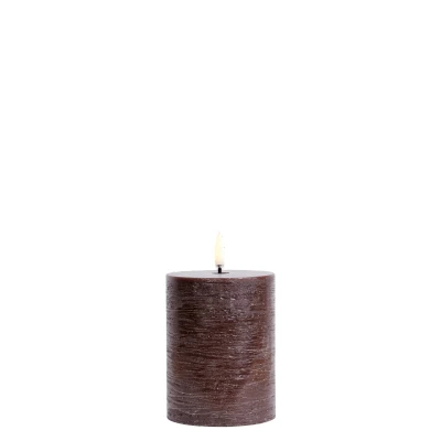 Afbeelding van Uyuni Led Rustieke Kaars Bruin 7,8x10cm