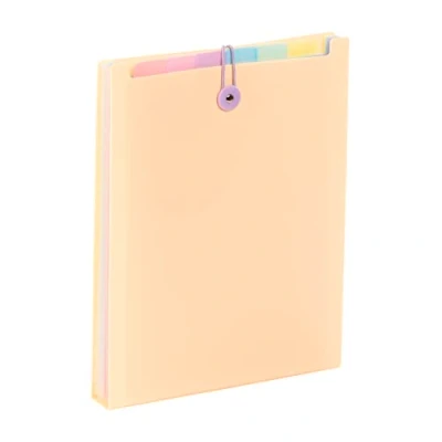 Afbeelding van Viquel Opbergmap voor rugzak met 6 posities Rainbow Pastel verticale vakken A4 beige