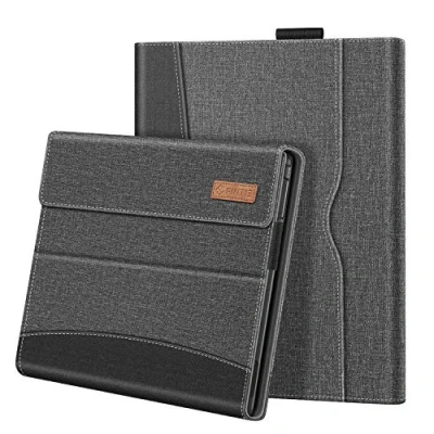 Afbeelding van Fintie Hoes for Microsoft Surface Pro X (2020/2019) Portfolio met meerdere kijkhoeken Zakelijke Case Cover 13 Inch New X, Compatibel Type toetsenbord, (Grijs)