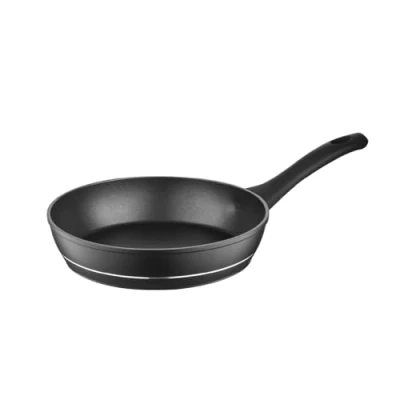 Afbeelding van FLORINA Aluminium Koekenpan I 26 cm Diameter Universele Pan DELUX Antiaanbaklaag Krasbestendige Inductiebodem Geschikt voor Inductiekookplaat, Gasfornuis, Elektrisch Fornuis (Zwart)