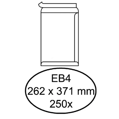 Afbeelding van Envelop Quantore akte EB4 262x371mm zelfklevend wit 250stuks