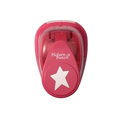 Afbeelding van Vaessen Creative Papierpons, maat M, ster, voor knutselprojecten, scrapbooking, kaartenontwerp en meer