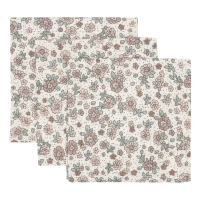 Afbeelding van Jollein Retro Flowers 3 Stuks Hydrofiel Monddoekjes 537 848 67045