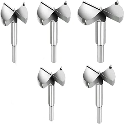 Afbeelding van HIKENRI Forstner boorset, 5 delige set. Forstner, houtboor, profielgatgroep met centreerpunt inclusief 35 mm, 40 45 50 60 multifunctionele boor.