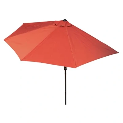 Afbeelding van EASYmaxx Zonnescherm, terracotta, 270 x 140 cm, parasol halfrond
