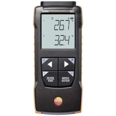 Afbeelding van testo 922 0563 0922 differentiële temperatuurmeter voor TE type K met app aansluiting temperatuurbewaking in verwarmings , ventilatie en airconditioningsystemen