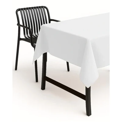 Afbeelding van TextilDepot24 Tafelkleed in linnenlook lotuseffect, vlekafstotende stof, strijkvrij, 160 x 220 cm, ovaal wit