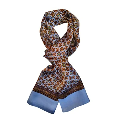 Afbeelding van UK_Stone 100% zijden paisley bloemen halsdoek heren sjaal, #9, Größe: 160*28cm(62,4&quot;x 10,92&quot;)