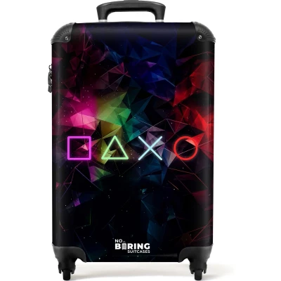 Afbeelding van NoBoringSuitcases.com® Kinder koffer jongen Gaming reiskoffer kinderen jongens 55x35x25
