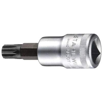 Afbeelding van Stahlwille Dopsleutelbit 1/2 inch binnen veeltand M5 lengte 60 mm 1 stuk 03060005
