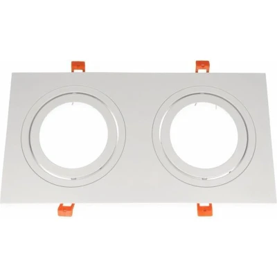 Afbeelding van Inbouwspot (Dubbel), Vierkant, Kantelbaar, AR111, Mat Wit
