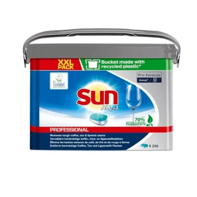 Afbeelding van Sun Pro Formula All in one vaatwastabletten, emmer van 200 stuks