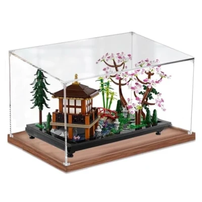 Afbeelding van Acryl Vitrine Compatibel Met Lego 10315 Zen Garden Bouwstenen, Modeldoos Transparante Stofkap (Zonder Model) C,3mm