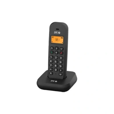 Afbeelding van SPC Keops Draadloze vaste telefoon met verlicht display, nummerweergave, 50 contacten, ECO modus, GAP compatibiliteit, datum en tijdweergave, zwart