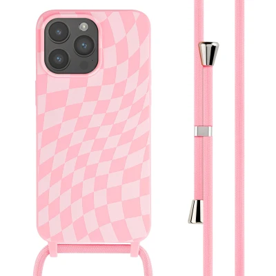 Afbeelding van Apple iPhone 15 Pro Max Hoesje Siliconen en TPU (zacht) iMoshion Softcase/Backcover/Koordhoesje Roze Telefoonhoesje