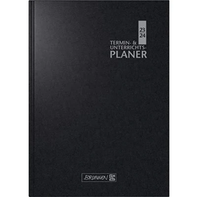 Afbeelding van BRUNNEN Leraren assortiment 2023/2024 2 pagina&#039;s = 1 week overformaat A5: 17 x 24 cm zwart