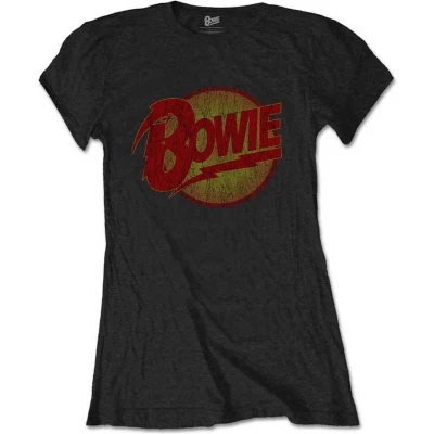 Afbeelding van Band Shirts David Bowie Diamond Dogs Girlie T Shirt Zwart
