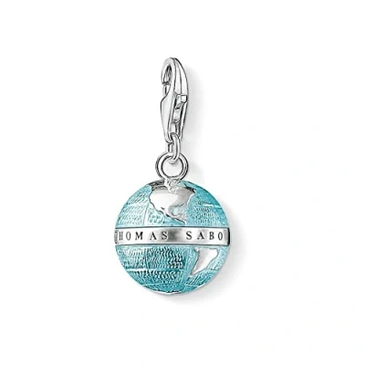Afbeelding van Thomas Sabo Dames bedelhanger wereldbol Charm Club 925 Sterling zilver 0754 007 1, zilver, Geen edelsteen