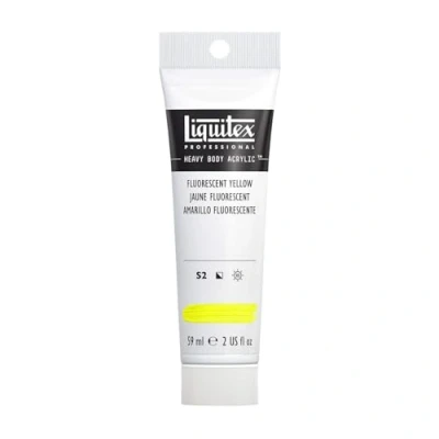 Afbeelding van Liquitex 1045981 Professional Heavy Body acrylverf in kunstenaarskwaliteit met uitstekende lichtechtheid en boterachtige consistentie, 59ml Fluorescent Yellow