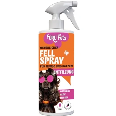 Afbeelding van FURU PETS Natuurlijke ontviltingsspray voor honden, vachtverzorging, spray puppy&#039;s, vachtaccessoires, conditioner parfum, hondenspray met aloë vera hondenverzorging
