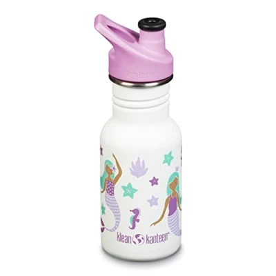 Afbeelding van Klean Kanteen Kinder Drinkfles Classic Narrow Mermaids 355ml/12Oz Sport Cap