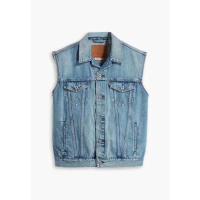 Afbeelding van Levi&#039;s Relaxed Trucker VEST Bodywarmer, Heren, Maat: Small, Kentucky blue