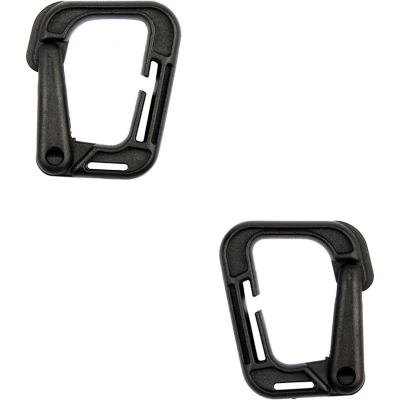 Afbeelding van Molle carabiner hook grimloc 2 pack Zwart