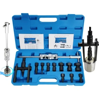 Afbeelding van XSTARYE Upgrade fiets binnenlager trekker met glijhamer en twee armige zakgat binnenlagertrekker wiellager set 8 uitbreidbare spantangen（8 32 mm）