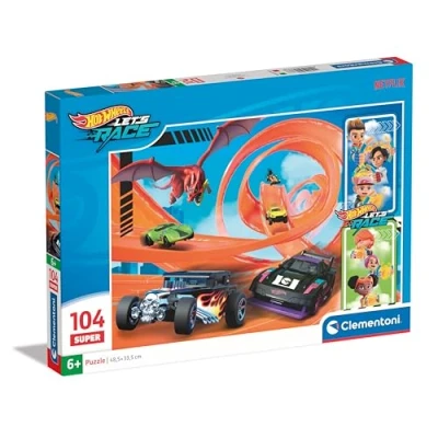 Afbeelding van Clementoni Legpuzzel Super Color Hot Wheels, 104st.
