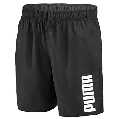 Afbeelding van PUMA Heren zwemshorts zomer short sportbroek zwembroek Deluxe zwemshorts, zwart (New Black), M