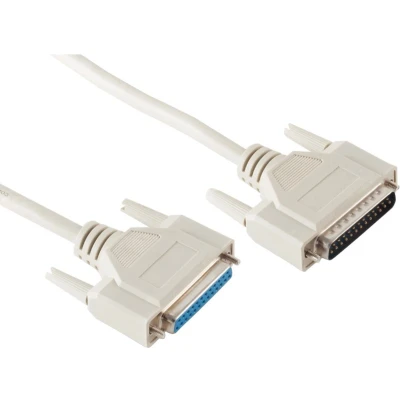 Afbeelding van Seriële RS232 verlengkabel 25 pins SUB D (m) (v) / gegoten connectoren 3 meter