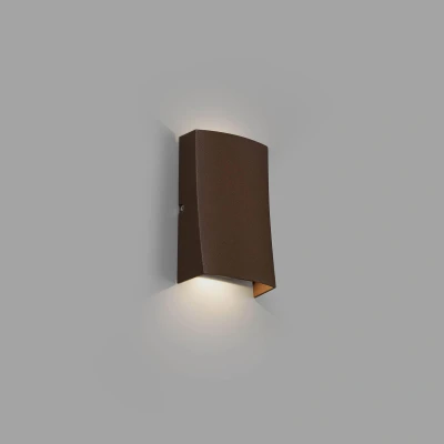 Afbeelding van Faro Lighting Nairobi Outdoor LED Roestbruin Up Down Wall Light 6W 3000K IP54
