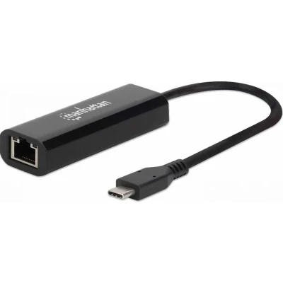 Afbeelding van Manhattan 153300 interface hub USB 2.0 Type C 1000 Mbit/s Zwart