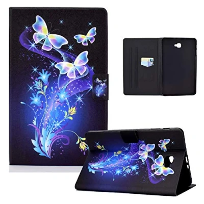 Afbeelding van ONETHEFUL Beschermhoes in Libro voor Samsung Galaxy Tab A / A6 10,1 inch 2016 T580 T585 Tablet met PU leer en Stand Vlinderbloesem