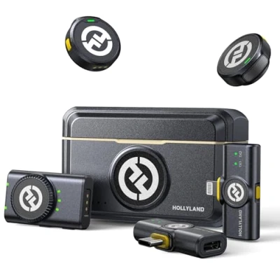 Afbeelding van Hollyland Lark M2 Draadloze Lavalier Microfoon (2TX+3RX) voor Camera, iPhone, Android, PC, 48kHz/24 bit, Hi Fi Audio, 40H Duur, ENC Noise Cancelling, 300m, Livestream, Vlog