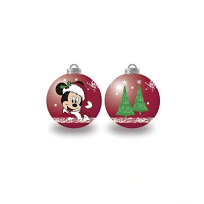 Afbeelding van Kerstbal Mickey Mouse Happy smiles Gouden 6 Stuks Plastic (Ø 8 cm)
