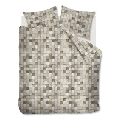 Afbeelding van At Home Find Flanel Dekbedovertrek Lits jumeaux 240x200/220 cm + 2 kussenslopen 60x70 Natural